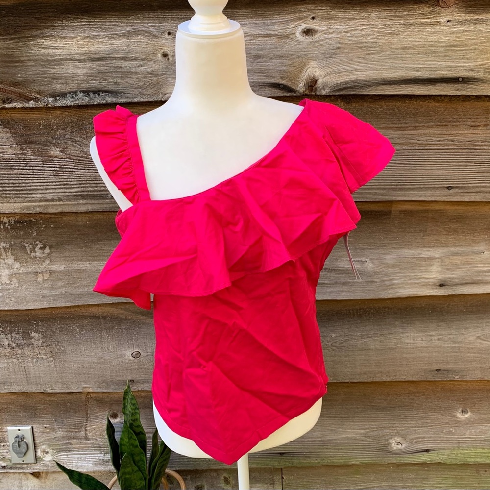 The Edit by Seventeen Ruffled Top Size 9 NWT Juniors Pink